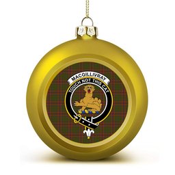 ScotsTee Shop Scottish MacGillivray Hunting Crest Tartan Christmas Ball Ornament