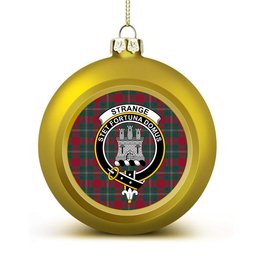 ScotsTee Shop Scottish Strange Modern Crest Tartan Christmas Ball Ornament