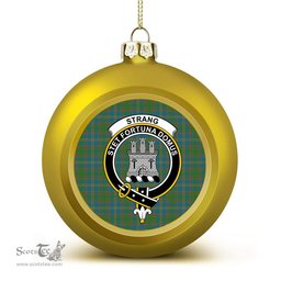 ScotsTee Shop Scottish Strang of Balkaskie Ancient Crest Tartan Christmas Ball Ornament