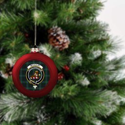 ScotsTee Shop Scottish McAulay Hunting Modern Crest Tartan Christmas Ball Ornament