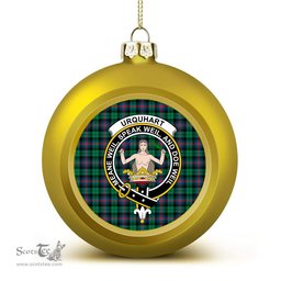ScotsTee Shop Scottish Urquhart Broad Red Ancient Crest Tartan Christmas Ball Ornament