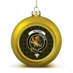 ScotsTee Shop Scottish McPhee Hunting Crest Tartan Christmas Ball Ornament