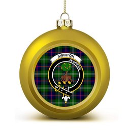 ScotsTee Shop Scottish Swinton SC Crest Tartan Christmas Ball Ornament