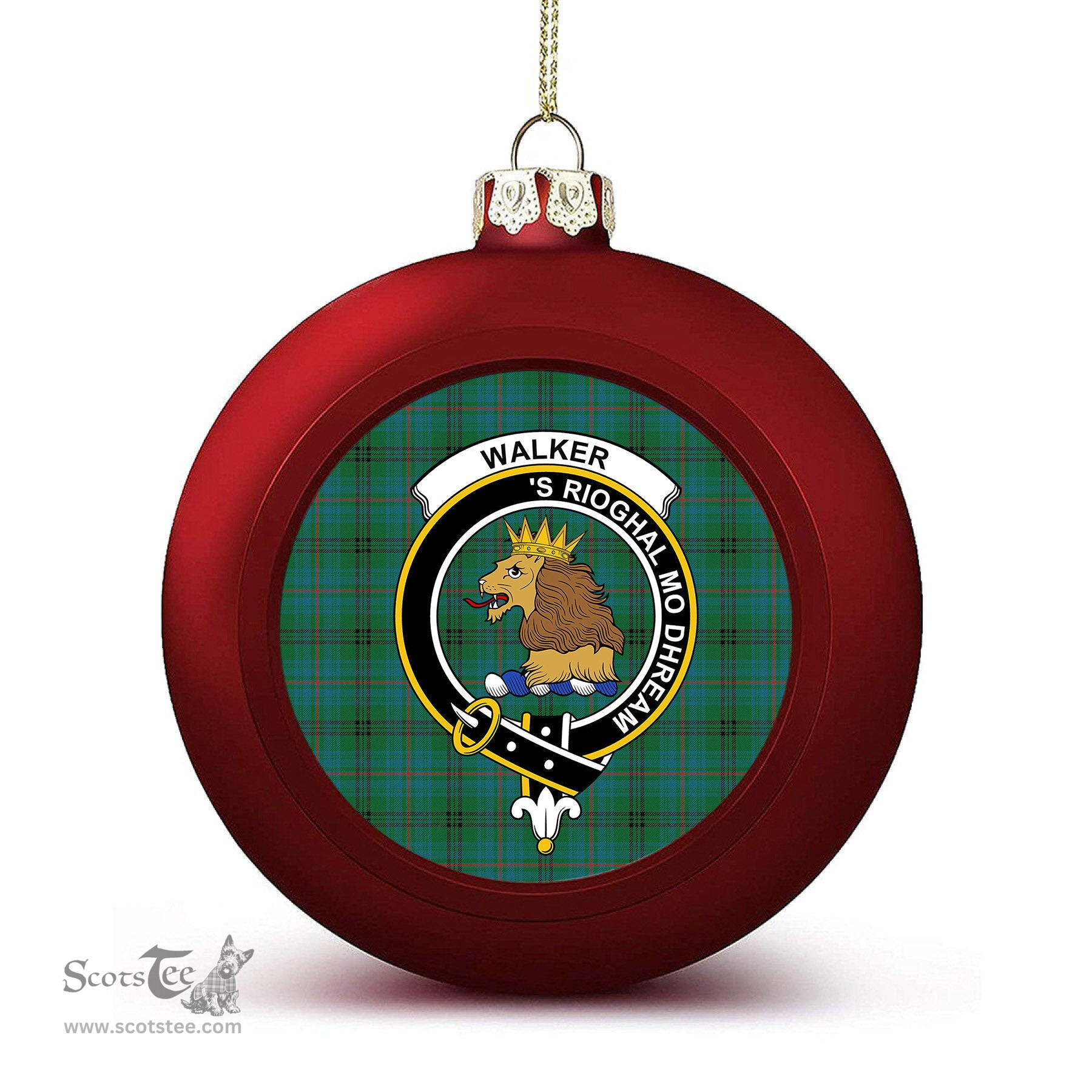 ScotsTee Shop Scottish Walker Hunting Ancient Crest Tartan Christmas Ball Ornament