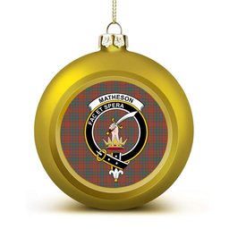 ScotsTee Shop Scottish Matheson Ancient Crest Tartan Christmas Ball Ornament