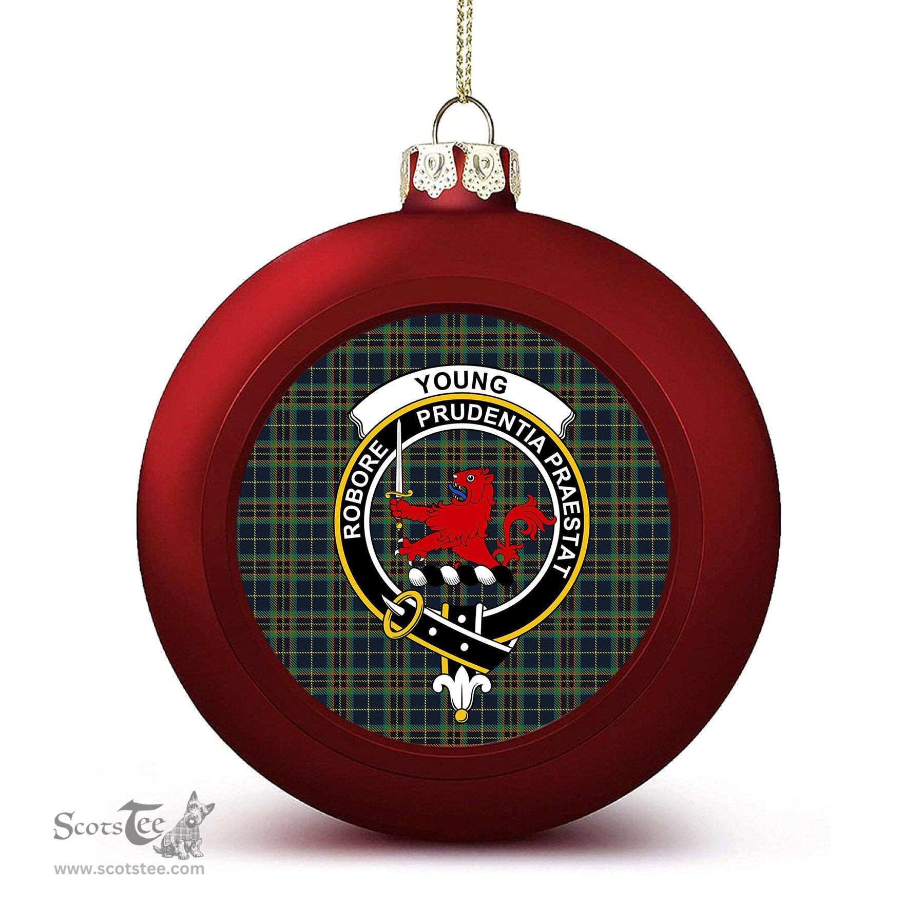 ScotsTee Shop Scottish Young Enterprise Scotland Crest Tartan Christmas Ball Ornament