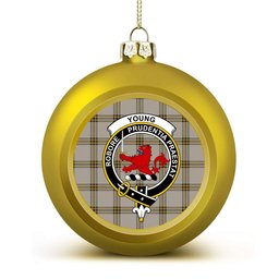 ScotsTee Shop Scottish Young in Australia Crest Tartan Christmas Ball Ornament