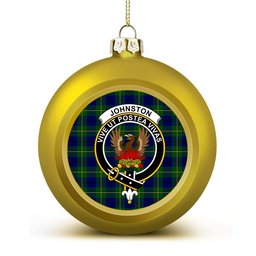ScotsTee Shop Scottish Johnston of Caskieben Modern Crest Tartan Christmas Ball Ornament