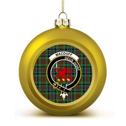 ScotsTee Shop Scottish MacDuff Hunting Ancient Crest Tartan Christmas Ball Ornament