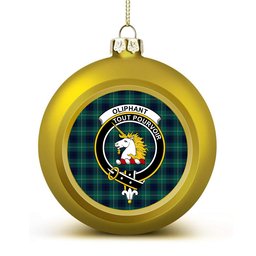 ScotsTee Shop Scottish Oliphant Modern Clan Crest Tartan Christmas Ball Ornament