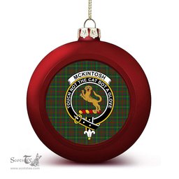ScotsTee Shop Scottish McKintosh Hunting Crest Tartan Christmas Ball Ornament