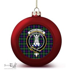 ScotsTee Shop Scottish MacCallum #2 Crest Tartan Christmas Ball Ornament