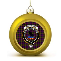 ScotsTee Shop Scottish MacDonell Of Glengarry Modern Crest Tartan Christmas Ball Ornament