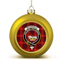 ScotsTee Shop Scottish McDonald of Ardnamurchan Modern Crest Tartan Christmas Ball Ornament