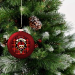 ScotsTee Shop Scottish McDonald of Ardnamurchan Modern Crest Tartan Christmas Ball Ornament