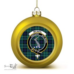 ScotsTee Shop Scottish McNeil of Colonsay Modern Crest Tartan Christmas Ball Ornament