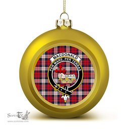 ScotsTee Shop Scottish MacDonald Dress Irish Modern Crest Tartan Christmas Ball Ornament
