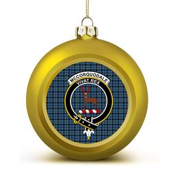 ScotsTee Shop Scottish McCorquodale Crest Tartan Christmas Ball Ornament