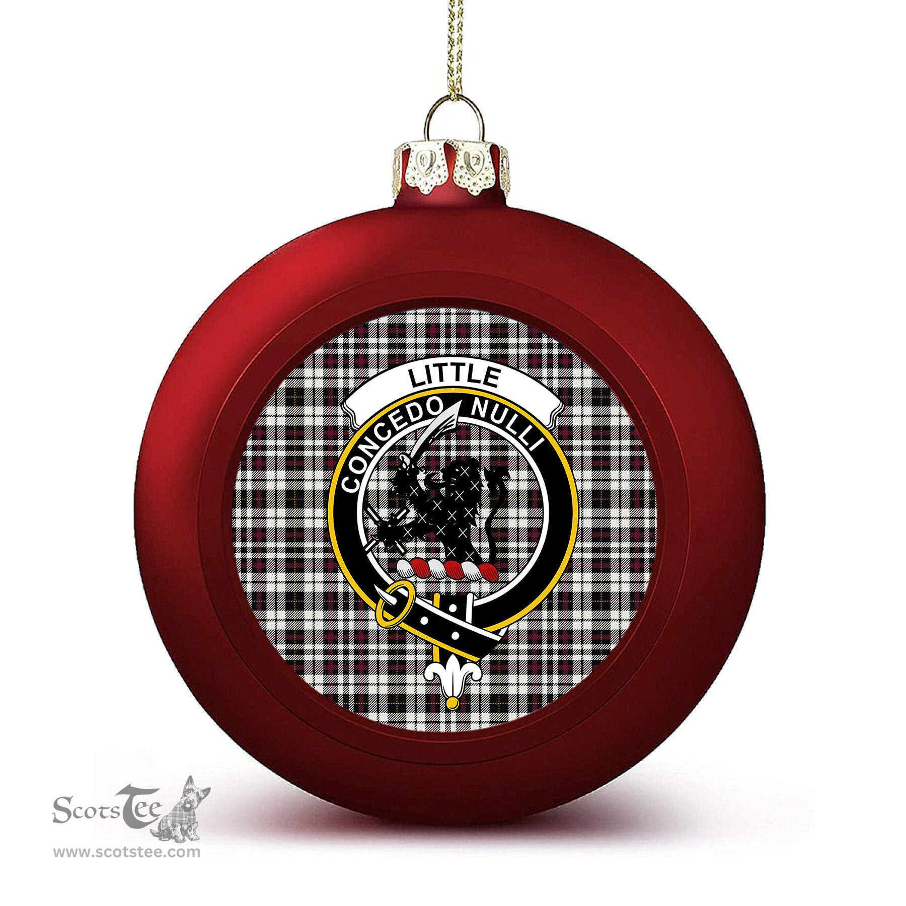 ScotsTee Shop Scottish Little Arisaid Modern Crest Tartan Christmas Ball Ornament