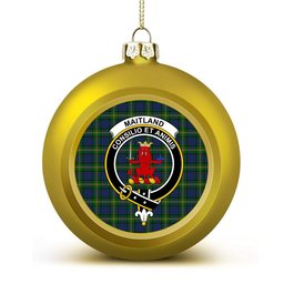 ScotsTee Shop Scottish Maitland Chief Crest Tartan Christmas Ball Ornament