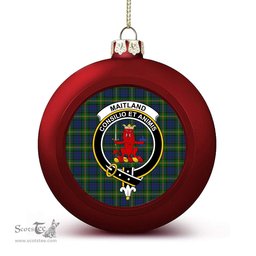 ScotsTee Shop Scottish Maitland Chief Crest Tartan Christmas Ball Ornament