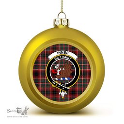 ScotsTee Shop Scottish Innes of Cowie Modern Crest Tartan Christmas Ball Ornament