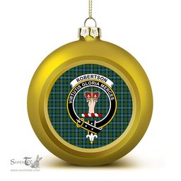 ScotsTee Shop Scottish Robertson Hunting Ancient Clan Crest Tartan Christmas Ball Ornament