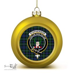 ScotsTee Shop Scottish Stephenson Hunting Crest Tartan Christmas Ball Ornament