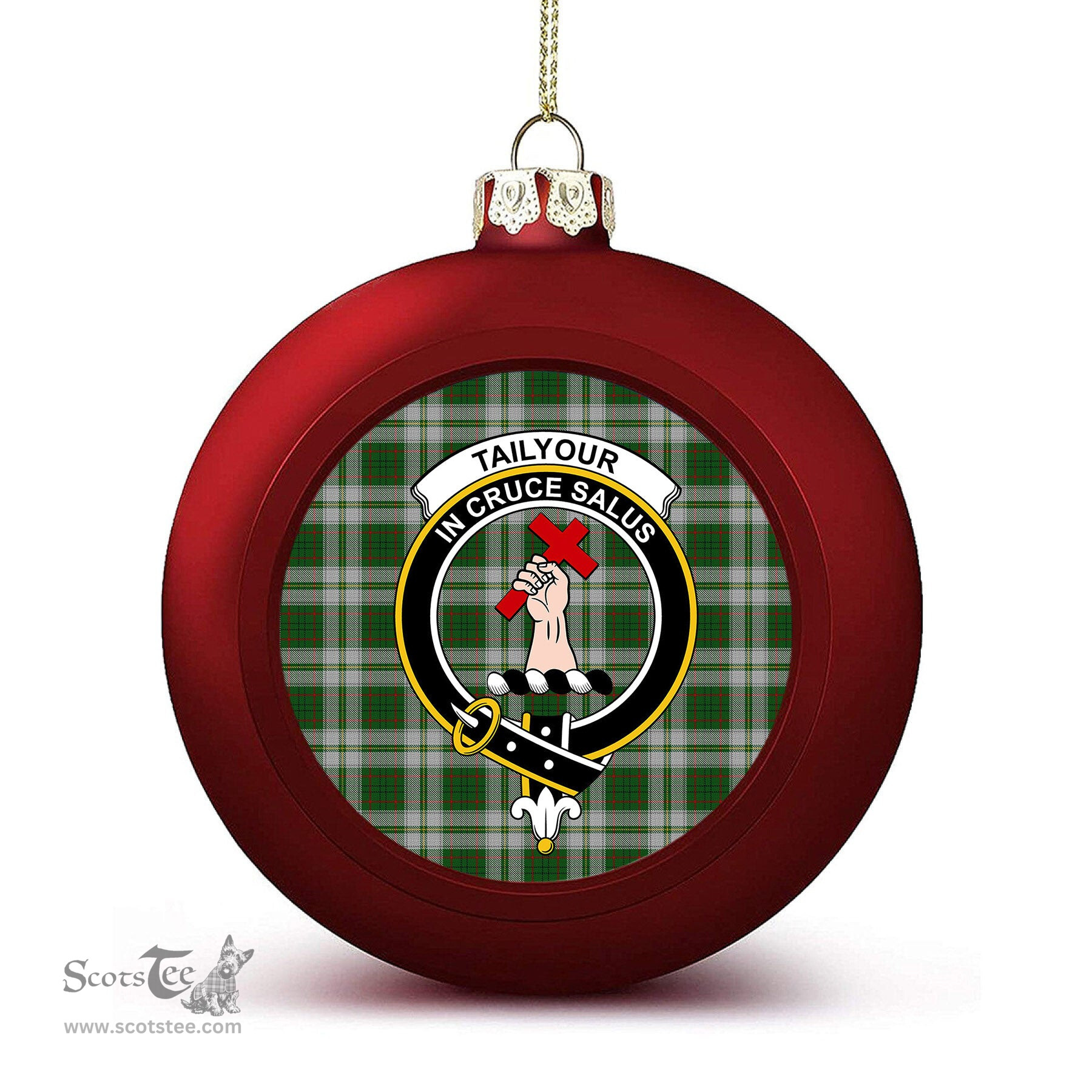 ScotsTee Shop Scottish Tailyour Dress Crest Tartan Christmas Ball Ornament