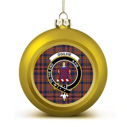 ScotsTee Shop Scottish Ogilvie 6 Crest Tartan Christmas Ball Ornament