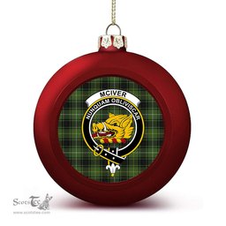 ScotsTee Shop Scottish McIver Hunting Crest Tartan Christmas Ball Ornament