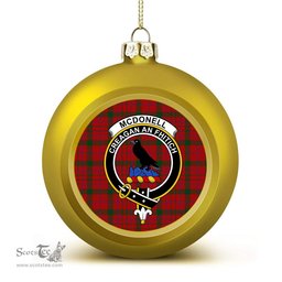 ScotsTee Shop Scottish McDonell of Keppoch Modern Crest Tartan Christmas Ball Ornament