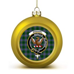 ScotsTee Shop Scottish Wishart Hunting SC Crest Tartan Christmas Ball Ornament
