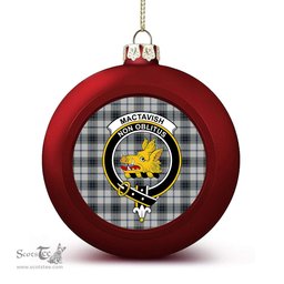 ScotsTee Shop Scottish MacTavish of Dunardry Dress Crest Tartan Christmas Ball Ornament