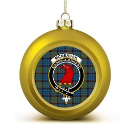 ScotsTee Shop Scottish McNeacail Hunting Crest Tartan Christmas Ball Ornament