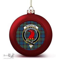 ScotsTee Shop Scottish McNeacail Hunting Crest Tartan Christmas Ball Ornament