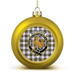 ScotsTee Shop Scottish McPherson Dress Modern Crest Tartan Christmas Ball Ornament