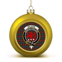 ScotsTee Shop Scottish Wilson Janet 2 Crest Tartan Christmas Ball Ornament