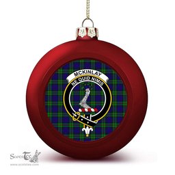 ScotsTee Shop Scottish McKinlay Modern Crest Tartan Christmas Ball Ornament