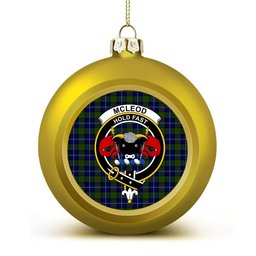 ScotsTee Shop Scottish McLeod of Harris Modern Crest Tartan Christmas Ball Ornament