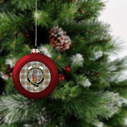 ScotsTee Shop Scottish McBain Dress Ancient Crest Tartan Christmas Ball Ornament