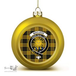 ScotsTee Shop Scottish MacLeod of Lewis Ancient Crest Tartan Christmas Ball Ornament