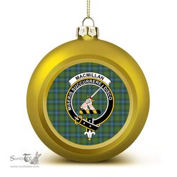 ScotsTee Shop Scottish MacMillan Hunting Ancient Crest Tartan Christmas Ball Ornament