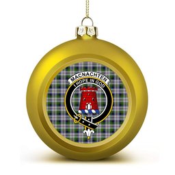 ScotsTee Shop Scottish MacNachten Dress Crest Tartan Christmas Ball Ornament