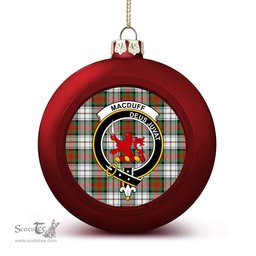 ScotsTee Shop Scottish MacDuff Dress Ancient Crest Tartan Christmas Ball Ornament