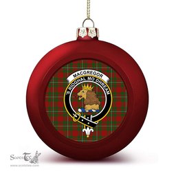ScotsTee Shop Scottish MacGregor Modern Crest Tartan Christmas Ball Ornament