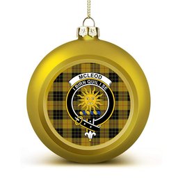 ScotsTee Shop Scottish McLeod of Lewis Ancient Crest Tartan Christmas Ball Ornament