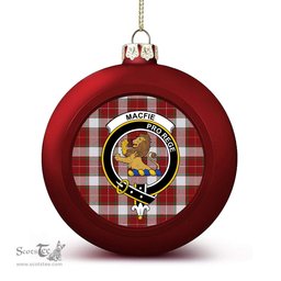 ScotsTee Shop Scottish MacFie Dress Ancient Crest Tartan Christmas Ball Ornament