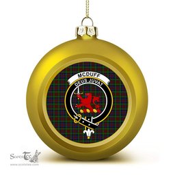 ScotsTee Shop Scottish McDuff Hunting Crest Tartan Christmas Ball Ornament