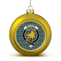 ScotsTee Shop Scottish McTavish Dress Ancient Crest Tartan Christmas Ball Ornament